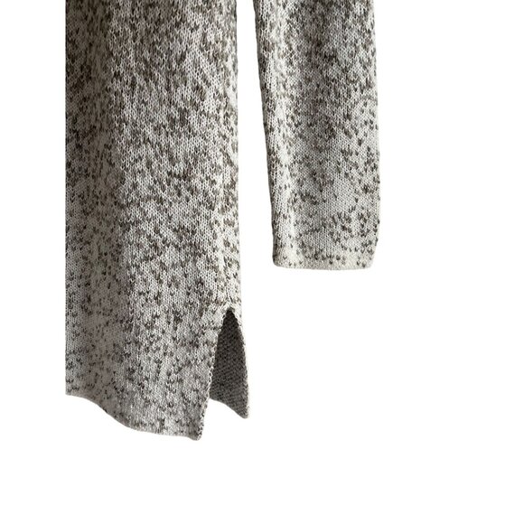 J. Jill Mock Neck Marled Green White Pullover Tunic Sweater Cotton Blend Size Me - Picture 9 of 10